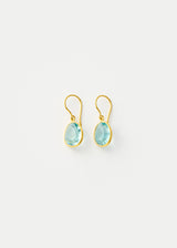 18kt Gold Koh-i-Noor Aquamarine Small Single Drop Earrings