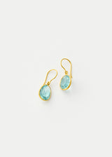18kt Gold Koh-i-Noor Aquamarine Small Single Drop Earrings