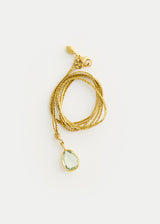 18kt Gold Green Amethyst Amulet on Cord
