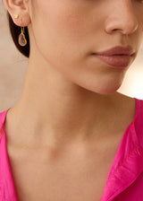 18kt Gold Jasper Single Drop Earrings