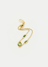 18kt Gold PSTM Myanmar Tender Greens Peridot & Diopside Three Stone Bracelet