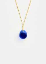 Azaz Blue Round Glass Bead on Cord