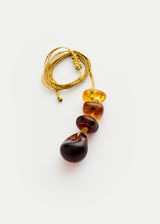 Azaz Amber Glass Beads on Cord