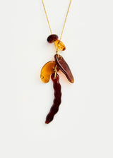 Azaz Amber Glass Bean Cluster on Cord