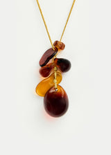 Azaz Amber Glass Bead Cluster on Cord