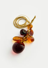 Azaz Amber Glass Bead Cluster on Cord
