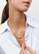 18kt Gold PSTM Jordan Turquoise Eye Necklace
