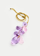 Azaz Pink & Purple Glass Beaded Cluster on Cord