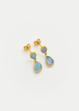 18kt Gold Alectrona Opal Drop Studs