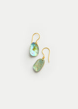18kt Gold Beachcomber Abalone Shell Drill & Loop Earrings