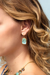18kt Gold Beachcomber Abalone Shell Single Drop Earrings