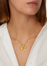 18kt Gold Small Yellow Chamka Pendant on Cord