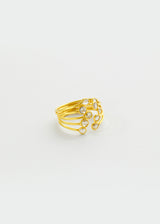 18kt Gold Diamond Large Almost Ring