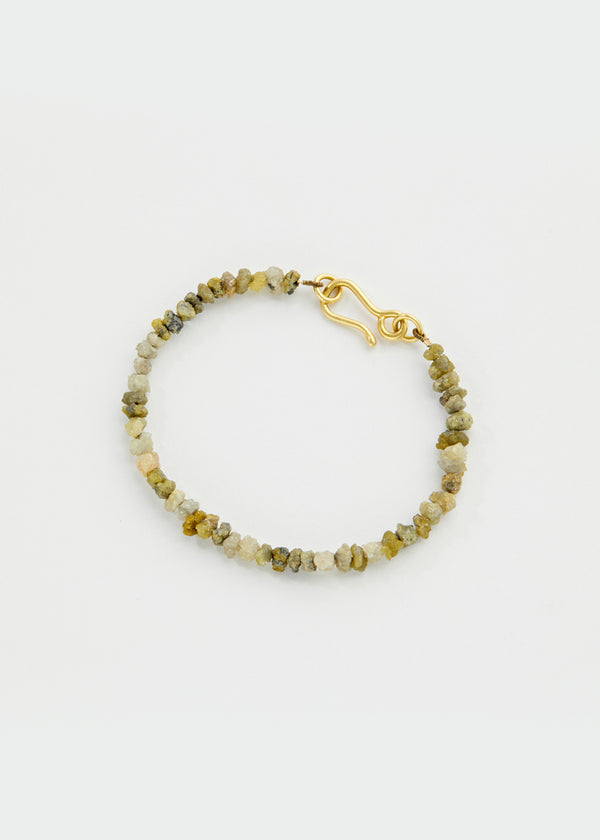 Pippa Small - 18kt Gold Uncut Diamond Bead Bracelet