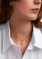 22kt Gold Goddess Durga Round Pendant