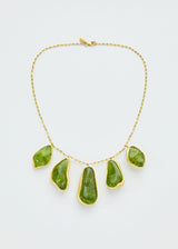 18kt Gold Large Peridot Colette Set Necklace