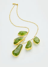 18kt Gold Large Peridot Colette Set Necklace