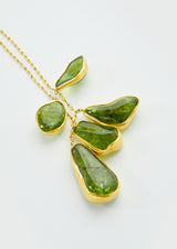 18kt Gold Large Peridot Colette Set Necklace