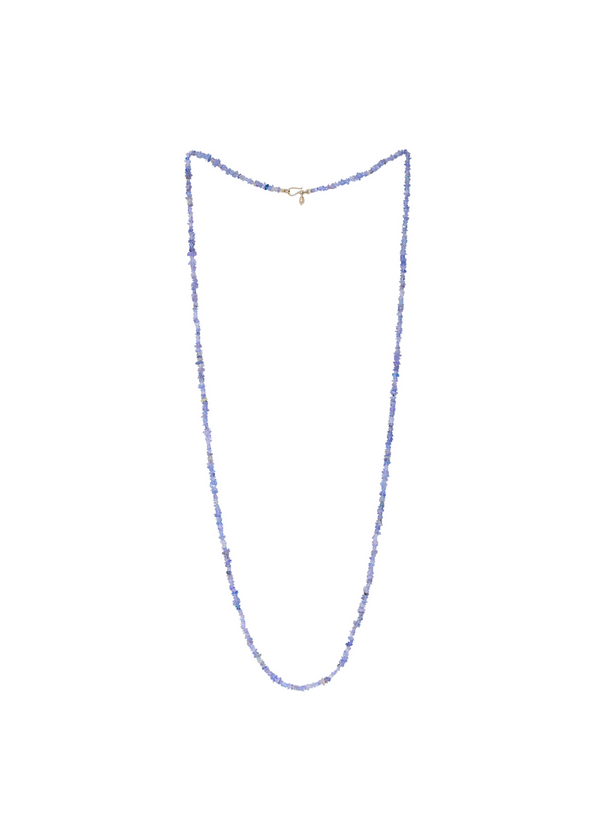 Sterling Silver Tanzanite Beaded Necklace