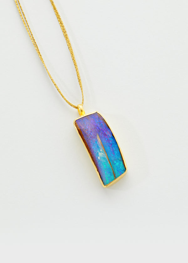 22kt Gold Opal Pendant on Cord