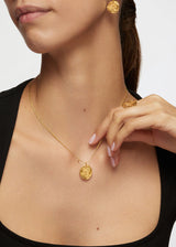 18kt Gold Bethlehem Zaytun Pendant on Cord