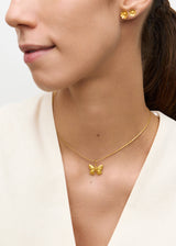 18kt Gold PSTM Myanmar Butterfly Pendant on Cord