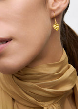 18kt Gold PSTM Myanmar Leaf Earrings