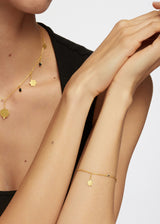 18kt Gold PSTM Myanmar Nila Single Star Drop & Sapphire Bracelet