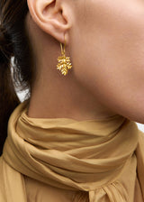 18kt Gold PSTM Myanmar Oak Leaf Earrings