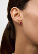 18kt Gold Ruby Classic Studs