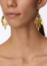 18kt Gold Vermeil PSTM Afghanistan Agate Bamyan Long Earrings