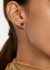 18kt Gold Pink Ibis Pink Tourmaline Classic Studs