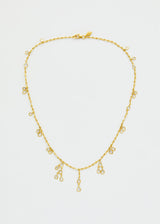 18kt Gold Diamond Cluster Knot Necklace