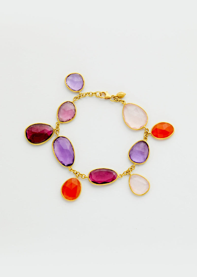 18kt Gold Mixed Stones Bracelet