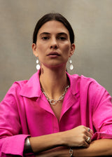 Sterling Silver PSTM Afghanistan Kushan Double Drop Earrings