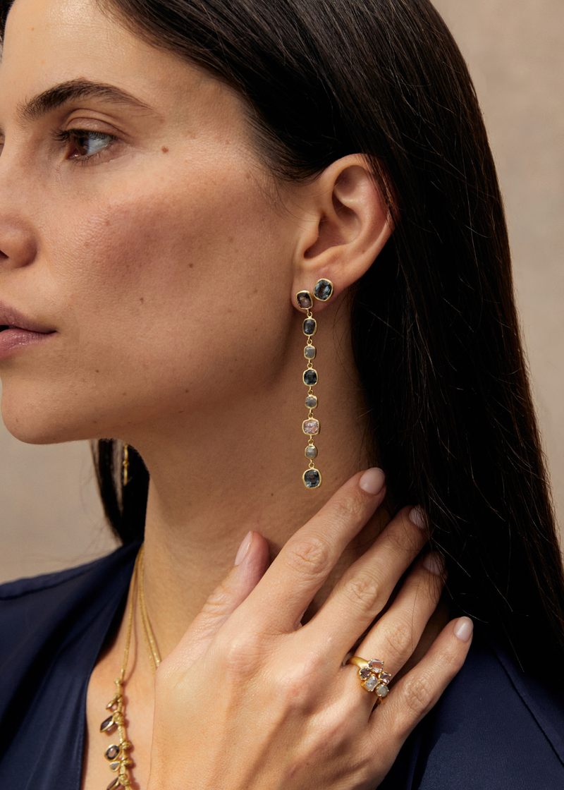 18kt Gold The Middle Path Spinel Classic Studs