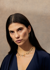 18kt Gold The Middle Path Spinel & Diamond Fringe Necklace