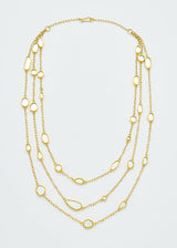 18kt Gold Vermeil PSTM Afghanistan Nadia Three Strand Necklace