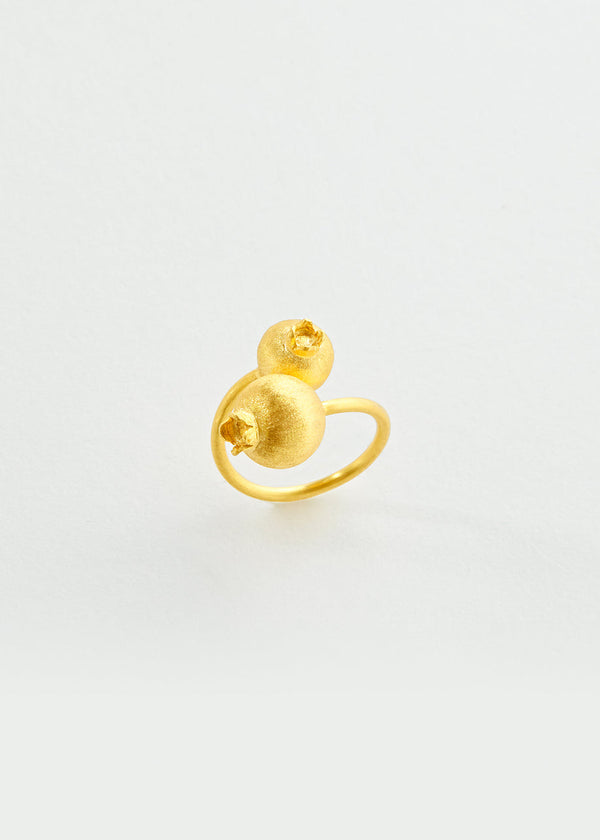 18kt Gold PSTM Jordan Double Pomegranate Ring