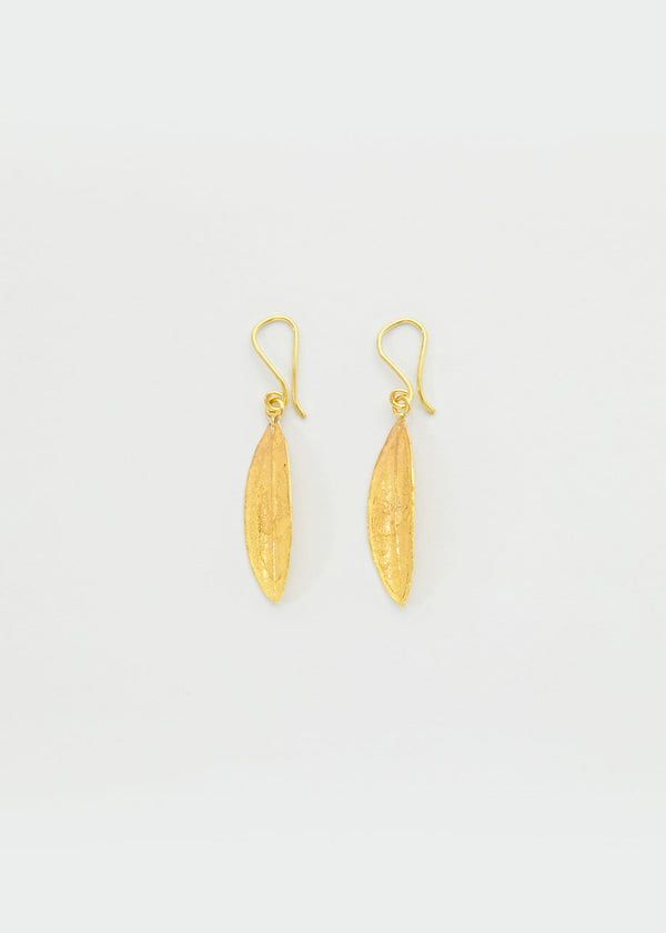 18kt Gold Bethlehem Double Zaytun Leaf Earrings