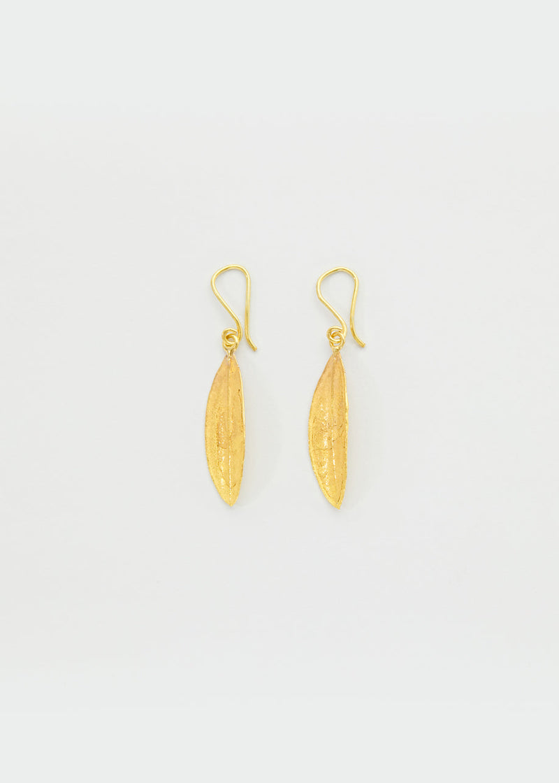 18kt Gold Bethlehem Double Zaytun Leaf Earrings