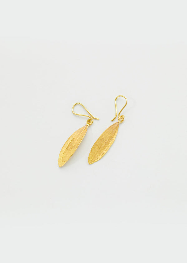 18kt Gold Bethlehem Double Zaytun Leaf Earrings