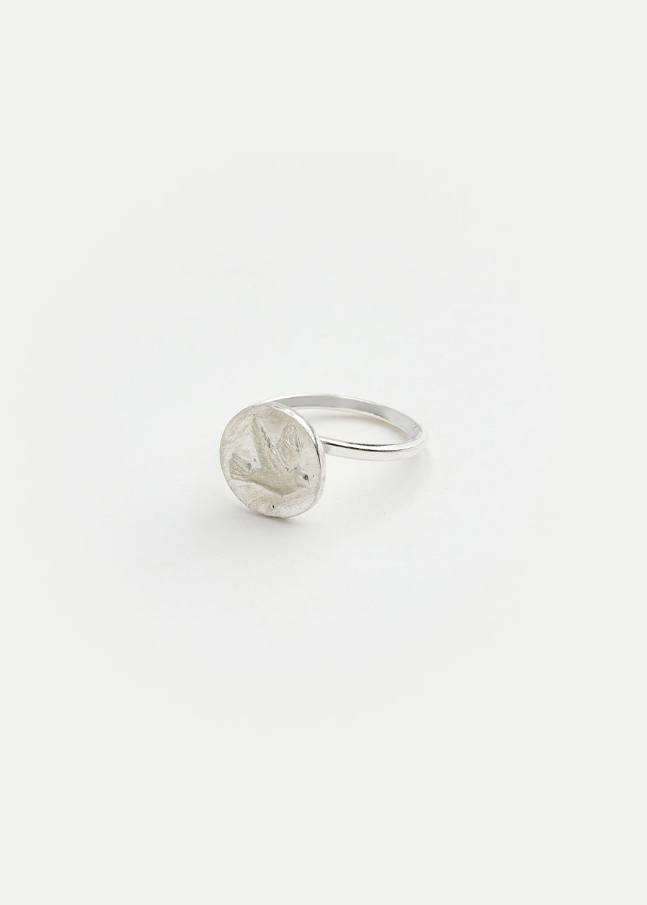Sterling Silver Next Generation Small Disk Bird Ring Product Image 2