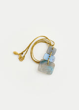 18kt Gold Orpheus Labradorite Triple Amulets on Cord