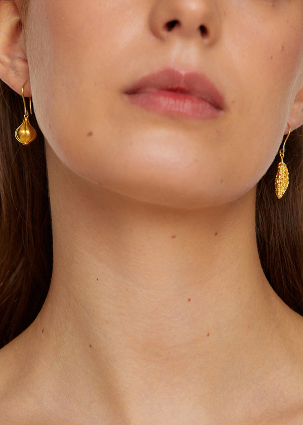 18kt Gold PSTM Myanmar Earths Cornucopia Earrings