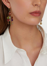 18kt Gold Vermeil PSTM Afghanistan Mixed Stones Shah Earrings