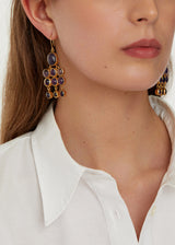 18kt Gold Vermeil PSTM Afghanistan Amethyst Shah Earrings