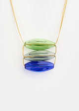 Azaz Mutli Colour Glass Long Ridge Beads on Cord Product Image 1