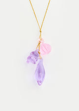 Azaz Purple Glass Shell & Fig Cluster on Cord Product Image 1