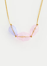 Azaz Pink & Purple Glass Necklace on Cord Product Image 1